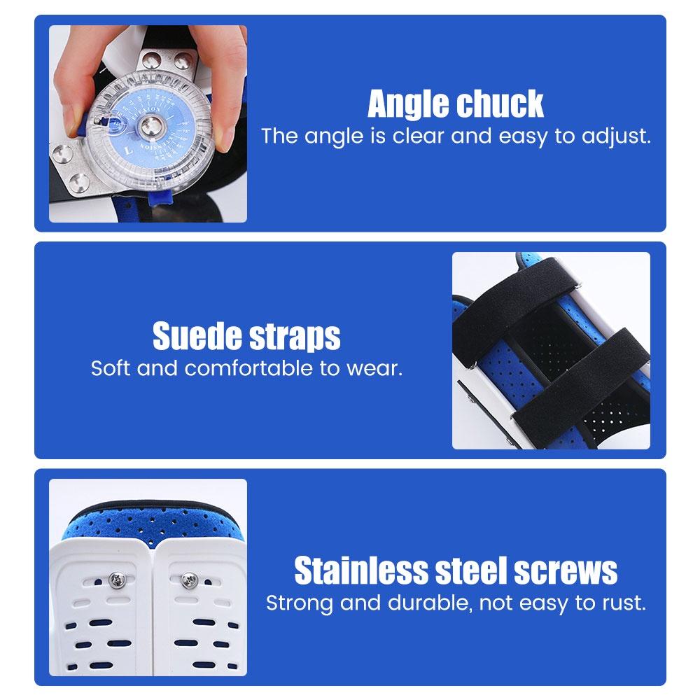 Orthopedic Knee Joint Support Adjustable Hinged Knee Leg Brace Protector Post Surgery Bone Orthosis Ligament Care Joint Support with Shoulder Strape