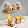 With Handle Glass Seasoning Jar Flip Design Seasoning Storage Box  Seasoning Storage