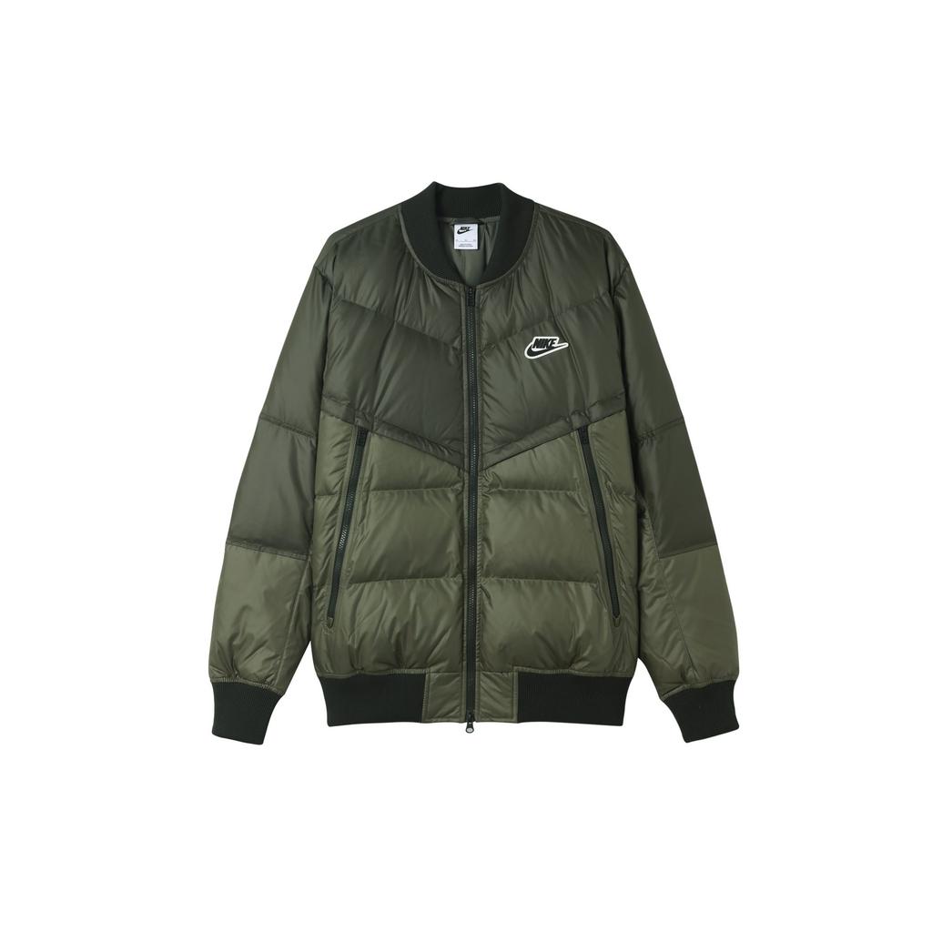 Nike Мужские пуховики Зеленый Бейсбольный воротник Умеренный DV4275-380