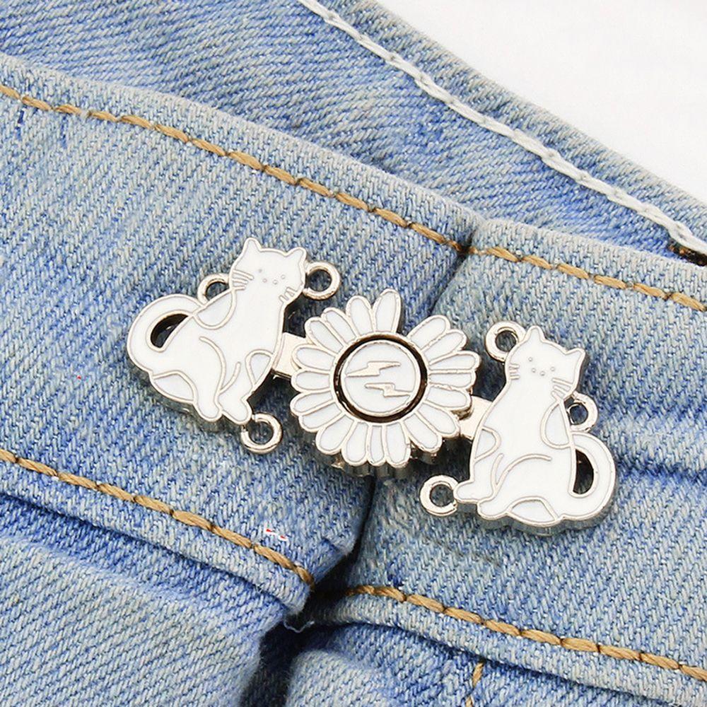 Flower Fashion Jewelry Women Brooch Jeans Accessories Anti-Exposure Brooch Tightening Waistband Pin
