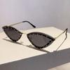 Gradient Cat Eye Sunglasses Multicolor Rhinestones Eyewear Party Sun Glasses  for Women & Men