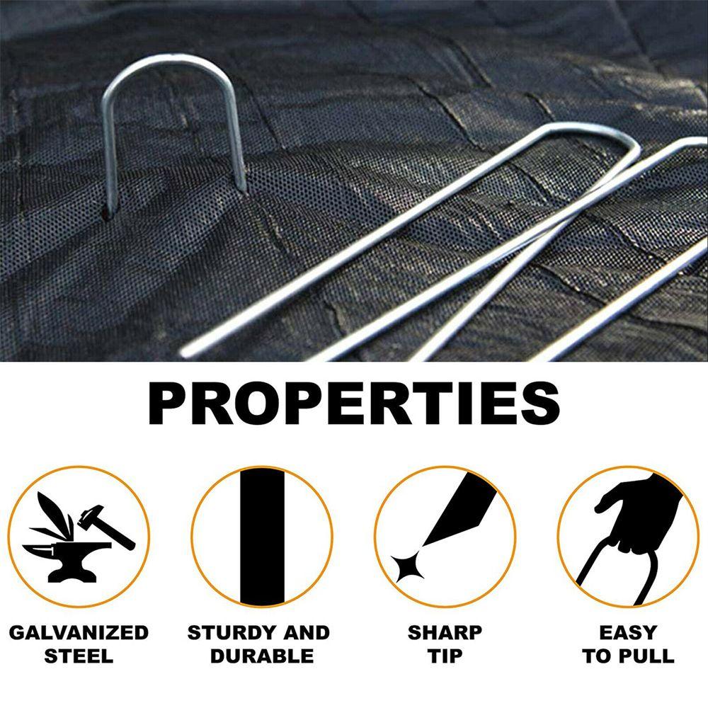 Easy to Fixed Ground Nails Goal Pegs U-Shaped Pegs Tent Ground Nails Trampoline Pile Ground Anchor