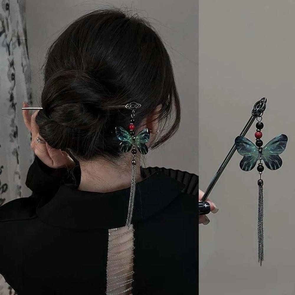 Vintage Hanfu Chopstick Hair Sticks Chinese Style Hair Accessories 2024 New Tassel Hair Stick