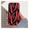 Spicy Chili Pepper Phone Case For Samsung S25,S24,S23,S22,S20,S21,S10,Ultra,Plus,Lite,FE,Soft Silicone Black Cover