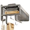 Aluminium Alloy Towel Rack Bathroom Storage Rack Non Punching Foldable Bathroom Towel Storage Rack Bathroom Pendant