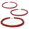 Natural Stone High Quality Sardonyx Round Beads Necklace Bohemian Women's Classic and Elegant Handmade Beaded Necklace