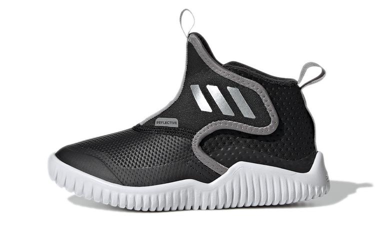Adidas Rapidazen C Rapidazen Mid C Fabric Comfortable Abrasion Resistant Mid top Kids' Running Shoes Black FZ5043