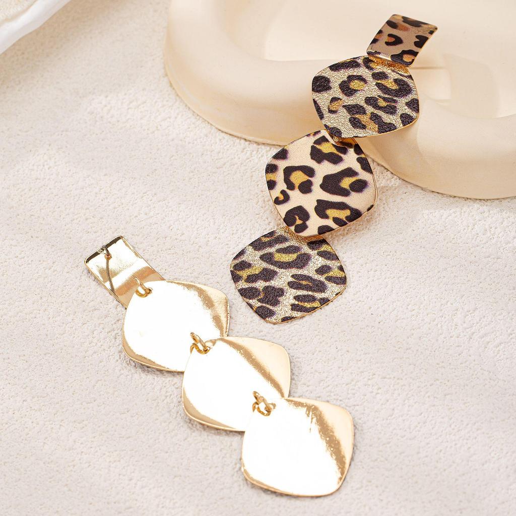Leopard Print Long Tassel Earrings for Women