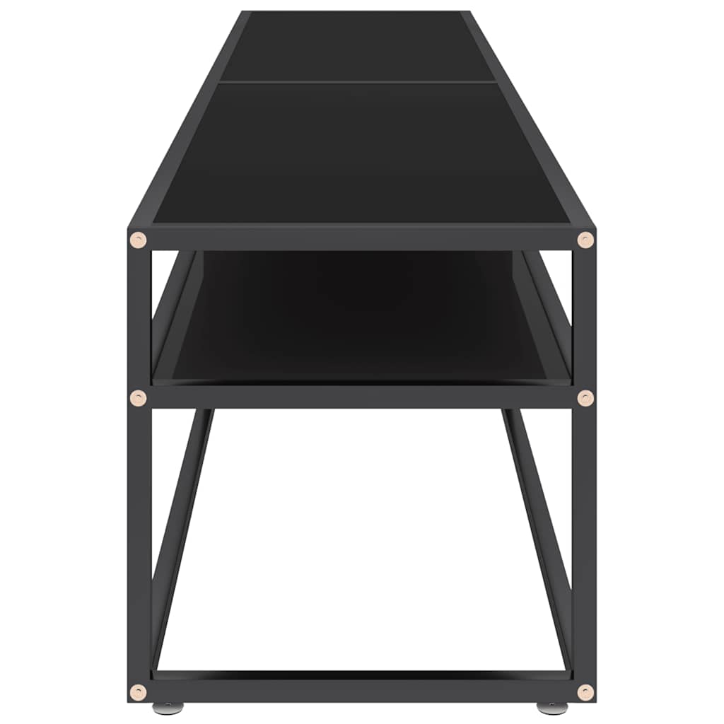 Vidaxl Szafka Pod Tv, Czarna, 180X40X40,5 Cm, Szkło Hartowane