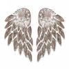 Women's Angel Wings Rhinestone Inlaid Alloy Ear Studs Party Jewelry Earrings