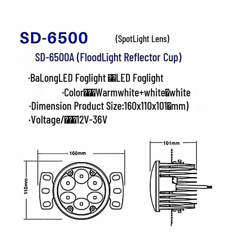 Светодиодный передний противотуманный фонарь в сборе для Dongfeng Liuzhou BaLong 507 и ChengLong 609 TianJin 406