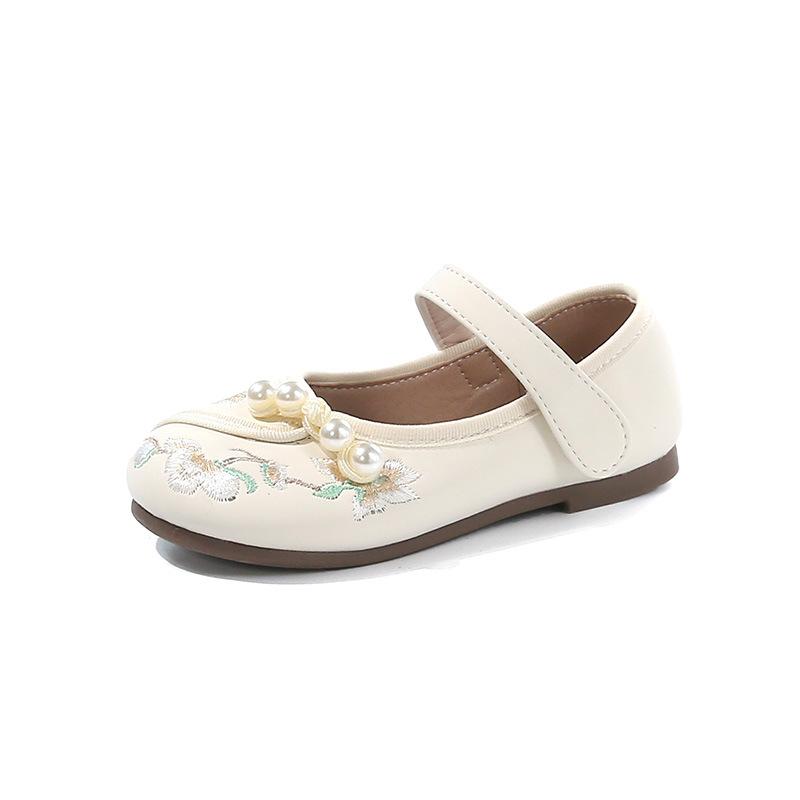 Girls' Hanfu shoes, children's shoes to match the horse-face skirt, spring and autumn soft-soled traditional Chinese style shoes, small leather