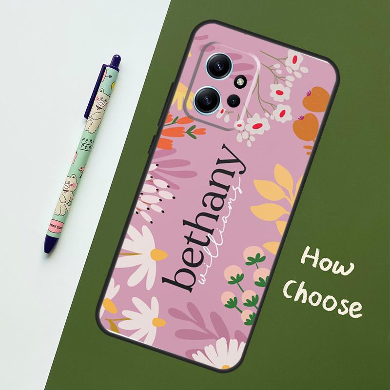 Персонализированный чехол с цветочным рисунком в пастельных тонах для Xiaomi Redmi Note 9 10 11 12 Pro Note 12S 9S 10S 11S Чехол для Redmi 12 9C 10C 12C