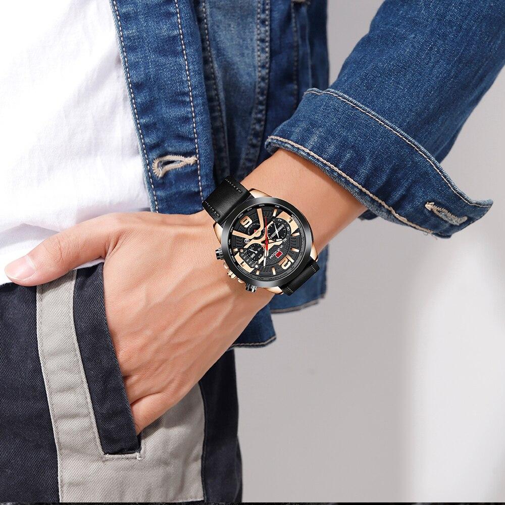 VA VA VOOM Повседневные спортивные кварцевые часы для мужчин, синие лучшие бренды, роскошные военные кожаные наручные часы, мужские часы, модные наручные часы с хронографом