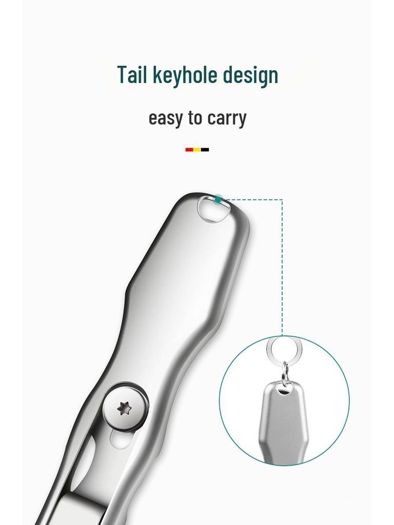 Ножницы для ногтей самоблокирующиеся с защитой от брызг для толстых ногтей на ногах, большое отверстие, сталь 3CR13