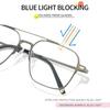 UV400 Night Vision Metal Computer Glasses with Magnet Clip On Sunglasses Anti Blue Light Glasses 3 In 1 Glasses