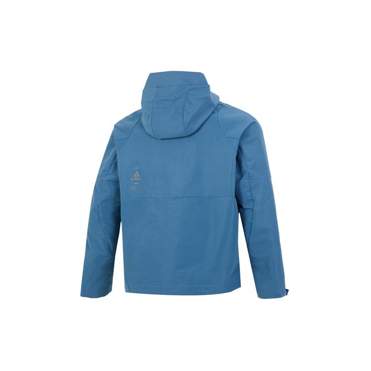 Adidas Pro Tek Woven Jacket with Striped Detail Men Jackets Blue HM5166