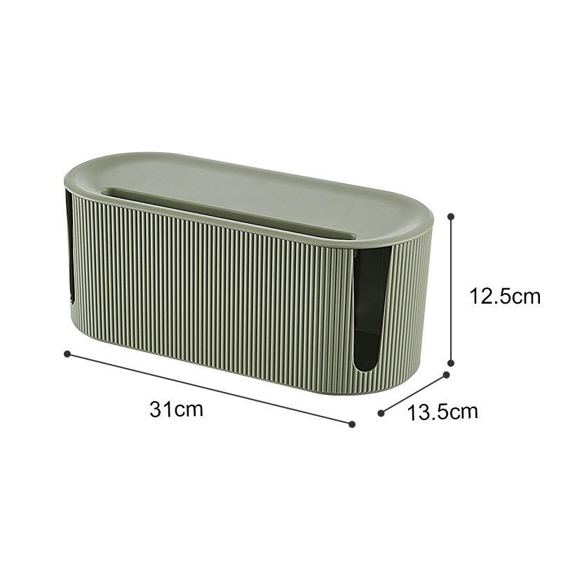 Plug Board Storage Box Home Desk Wire Organizer with Cover Practical Socket Household Bedroom Tabletop Shelf