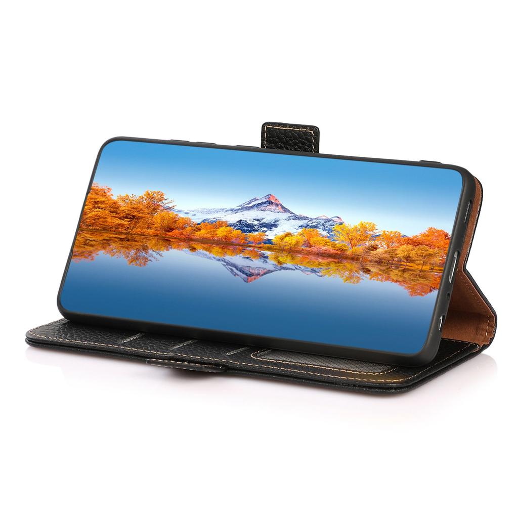 Для Sony Xperia 5 VI Чехол с блокировкой RFID Натуральная коровья кожа Чехол для телефона