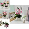Fake Butterfly Orchid Flower With Pot For Indoor Home Decor And Greenery Enhancement