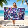 Music DJ Theme Beach Towel Personalized Custom Name & Text Soft Quick Dry Beach Towel for Swimming Travel