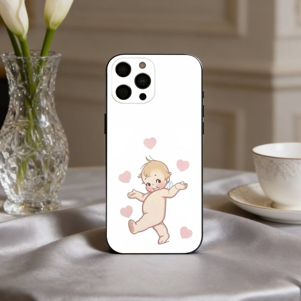K-Kewpie Cute A-Angel baby C-Clear Phone Case Silicone Soft For IPhone 17pro 16 15 14 13 12 11 X XR Plus Pro Max Plus