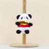 Adorable Hamburger Panda Plush Toy Keychain Cute Stuffed Animal Doll Accessory