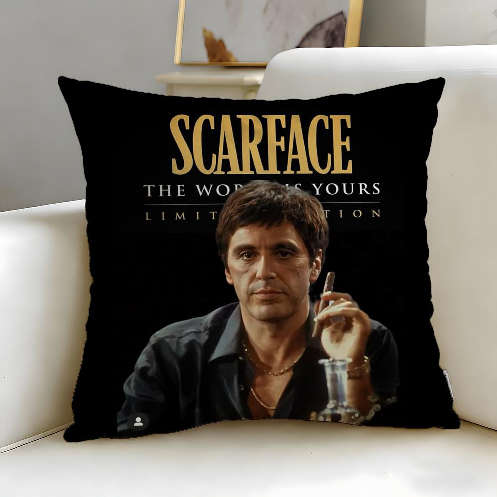 Hot Ssscarfaceing Cushion Cover Soft EasyWash Pillow Case Versatile for Couch Bed Travel and Office