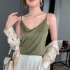 Women's Summer Camisole Vest Ice Silk Satin V-Neck Halter Top