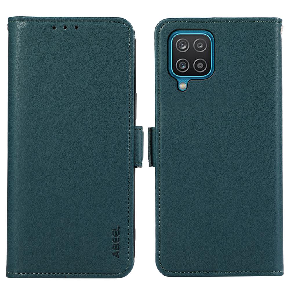 ABEEL Чехол-бумажник для Samsung Galaxy A12 Кожаная Защитная Крышка Телефона Блокировка RFID