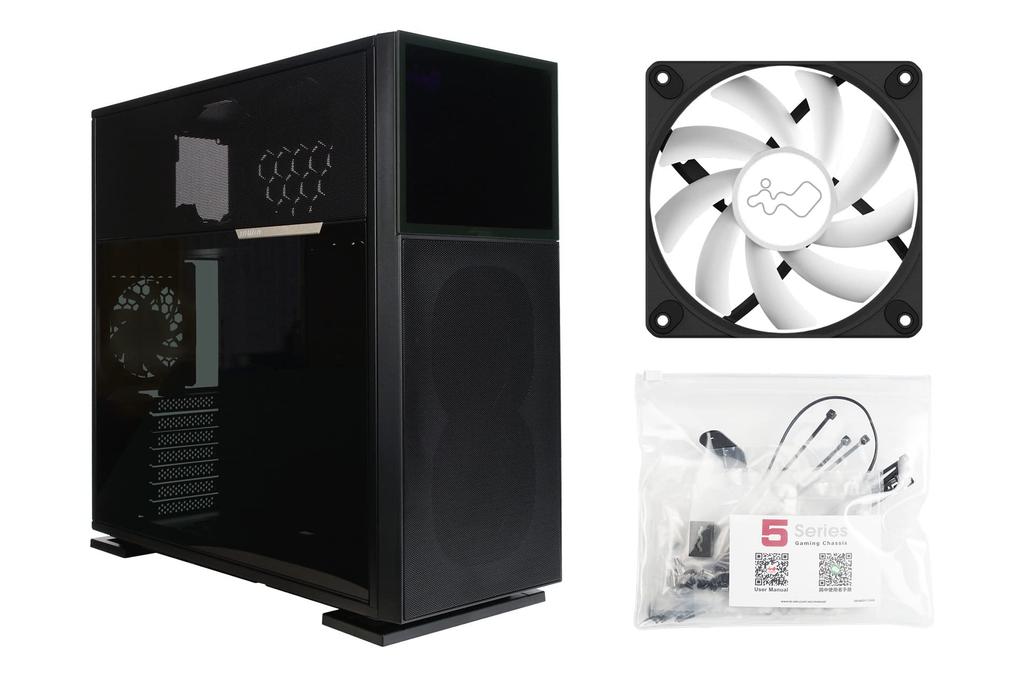 Корпус Mid Tower ATX совместимый с материнской платой IN WIN черный E-ATX [IW-CS-N515BLK-1AL120]