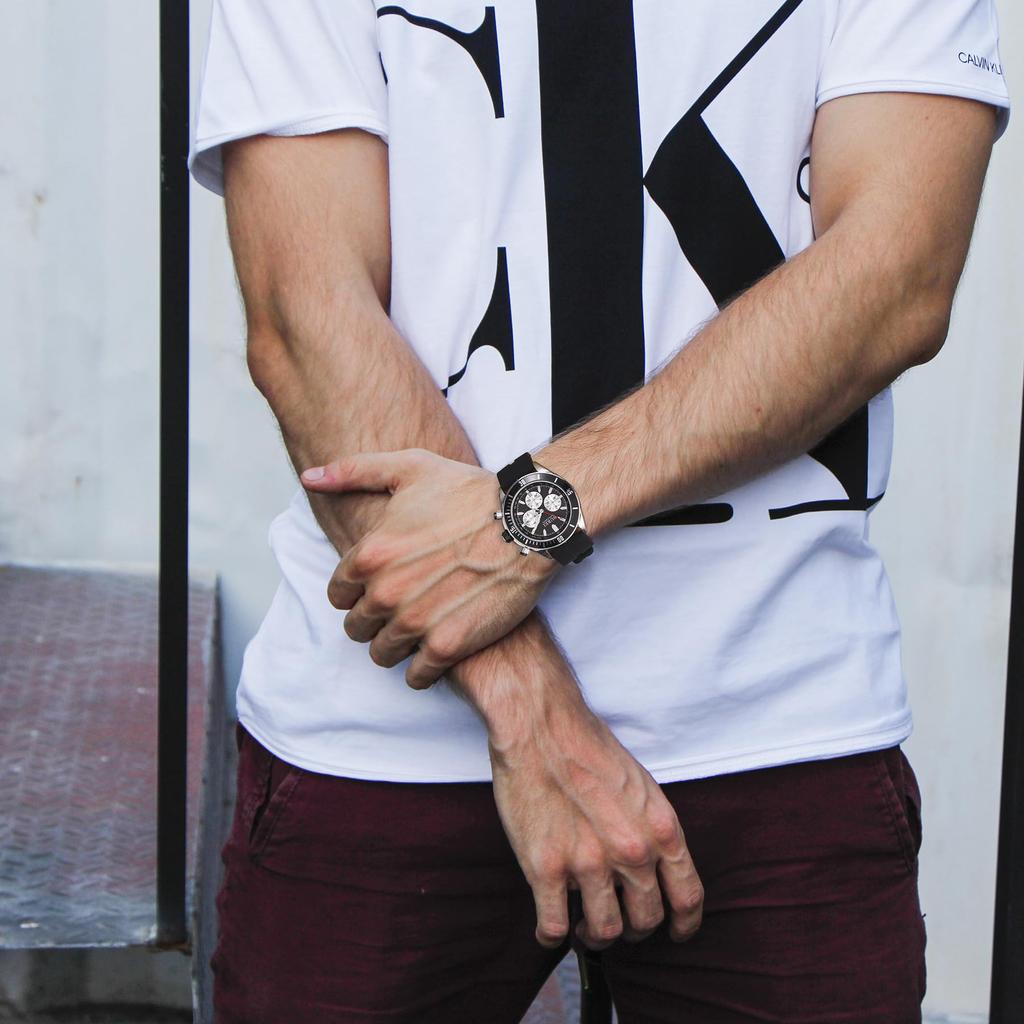 Часы Аналоговый хронограф Кварцевые часы Уретановый ремень Водонепроницаемые Дата Черные часы Подарочные [BUREI] Мужские Мужские Мужские