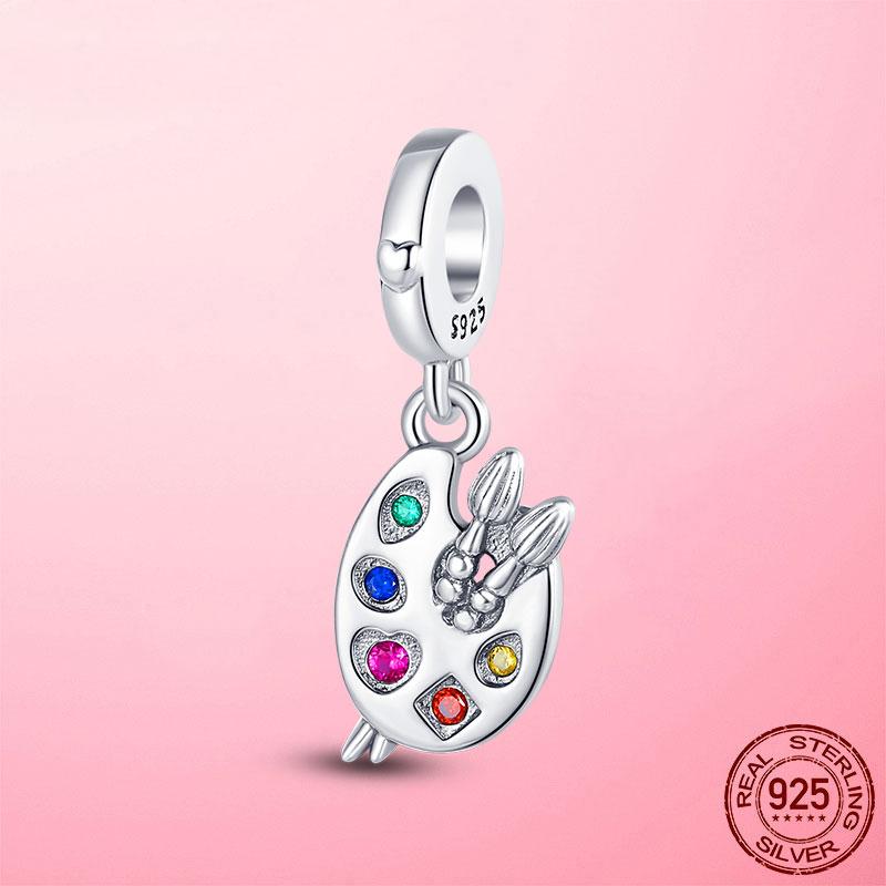 Горячая подвеска в виде сердца в виде компаса, подвеска в виде бусины, серебряная подвеска 925 пробы, оригинальный браслет MULA, сделай сам для изготовления ювелирных изделий