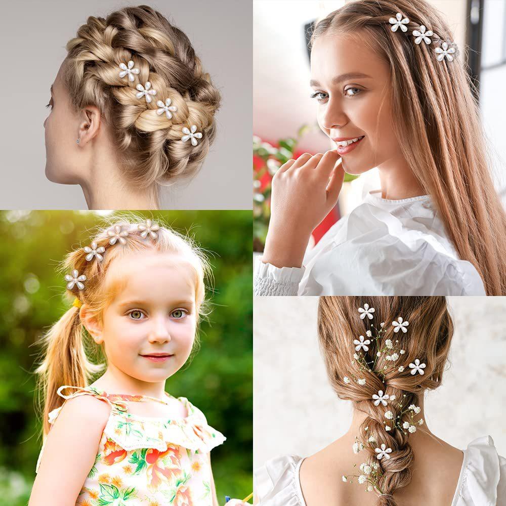 Pearl Clamping Cute, Exquisite, Sweet Girl Alloy Hair Accessories 10pc