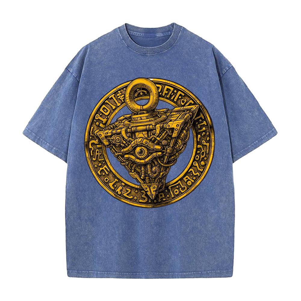 Gothic Yk YuGiOh Graphic Tshirt Anime Washed Oversized T Shirt Mens Clothing Summer High Quality Pure Cotton Tees Tops