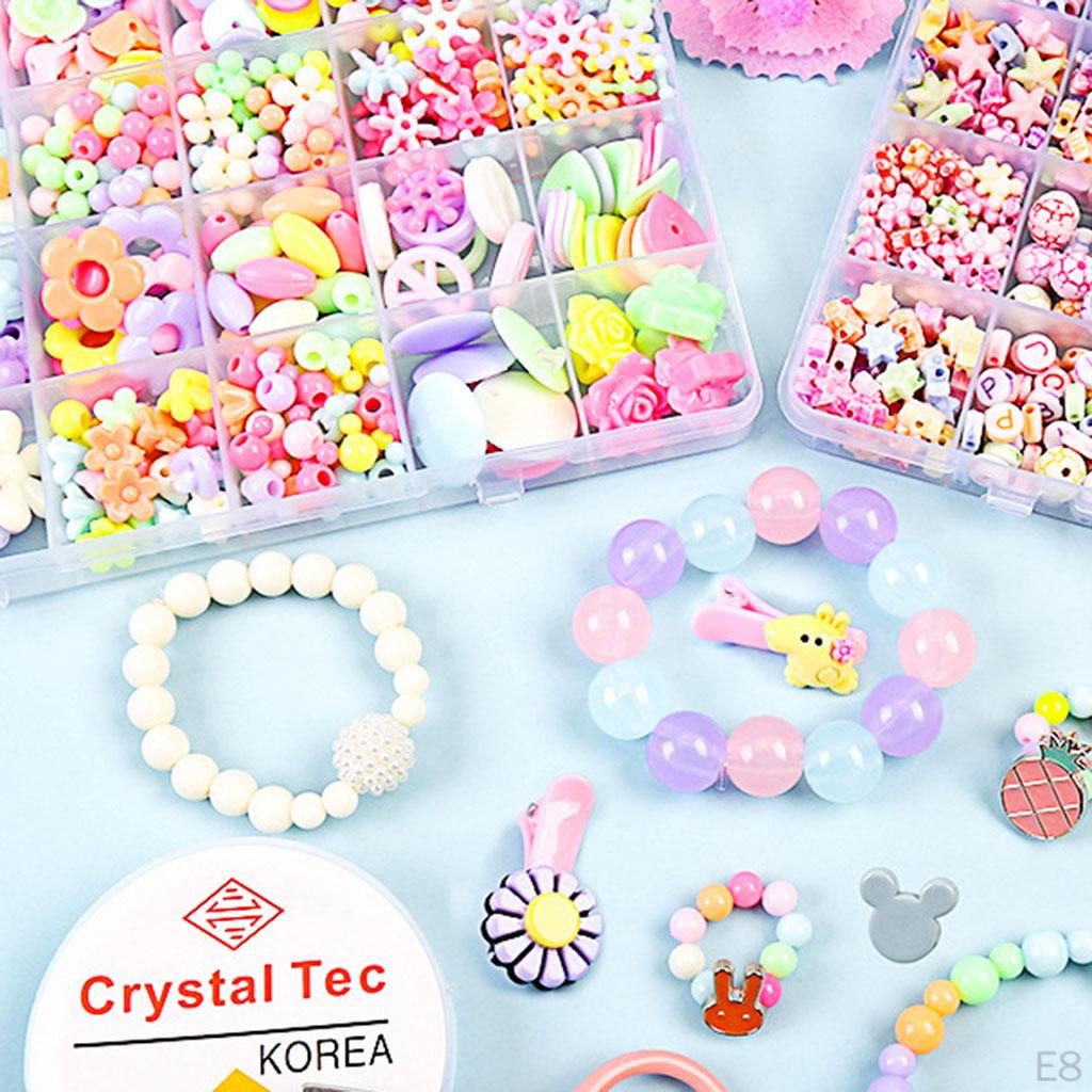 Бусины с большим отверстием Разноцветные Акрил Браслет Ожерелье Изготовление украшений Поделки