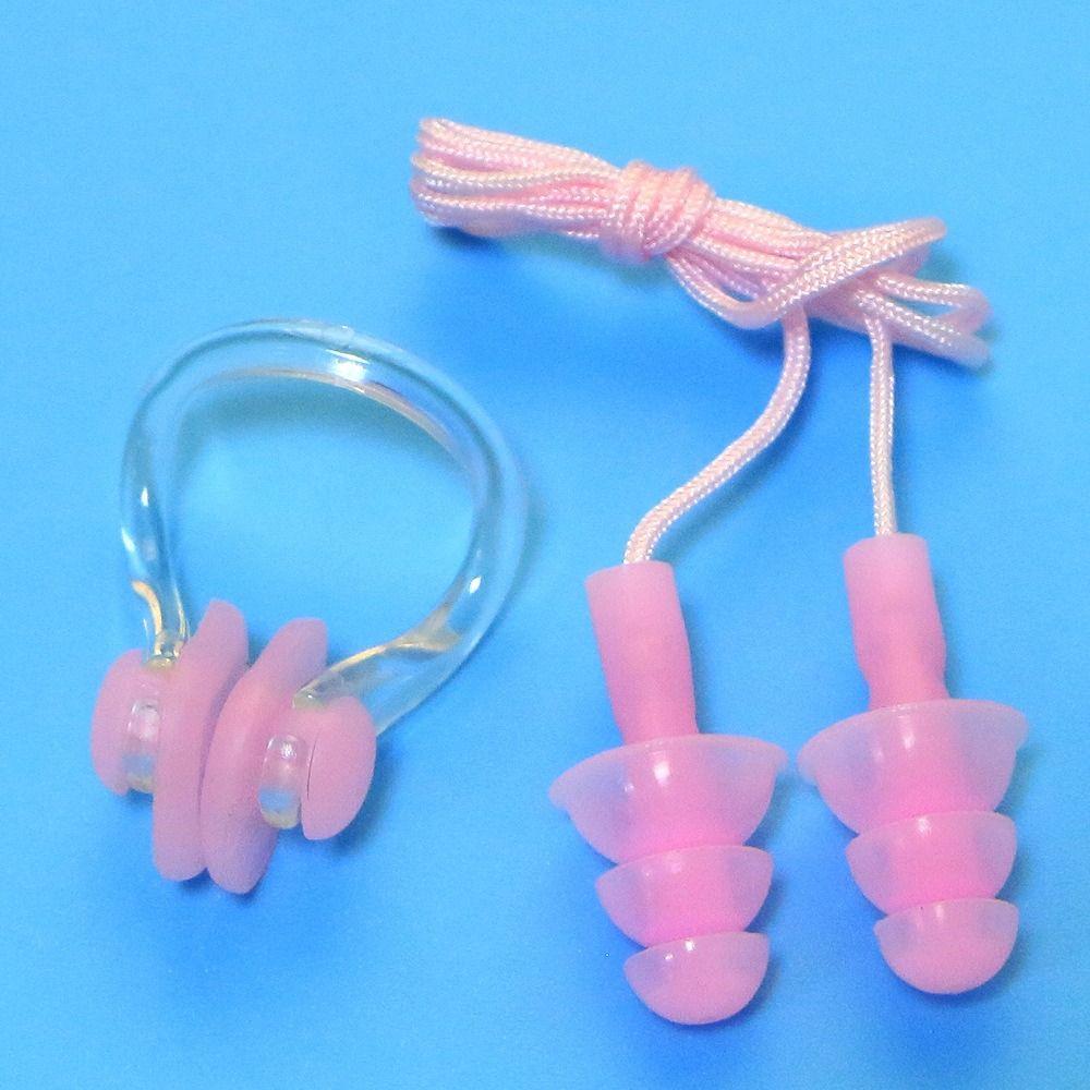 Soft Silicone Ear Plugs With Box Waterproof Swim Dive Supplies Accessories Nose Clip Sleep