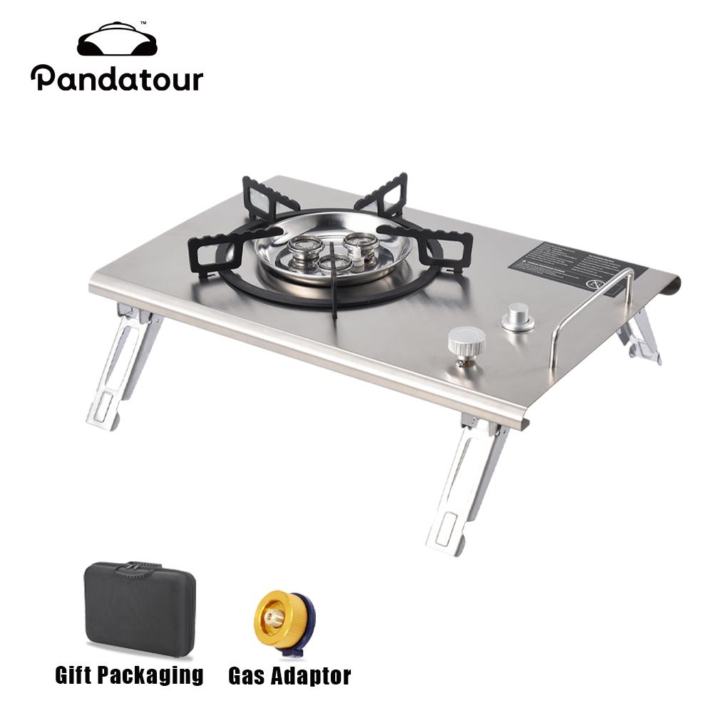 Pandatour IGT One-Unit Gas Stove Folding Easy Equiped CampingTable Stove Adjustable Equipped Barbecue Picnic Stove Burner