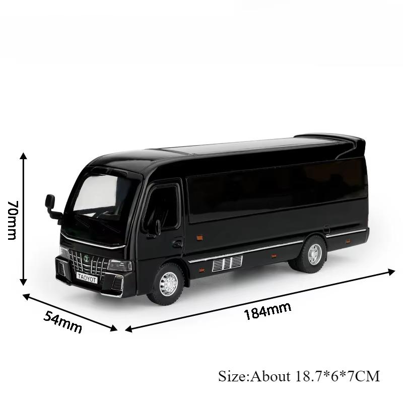 1:32 Alphard Coaster Миниатюрные Модели Игрушки Литой Сплав Двери Машины Открываются Звук Свет Инерционный Трендовые Украшения для Подарков Другу