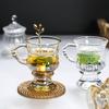 Винтажный Рельефный Стеклянный Стакан Красивый Девичий Сердечко Стаканы для Воды Высоконогий Кружка для Латте Кофе с Ручкой Завтрак Чайный Выстрел