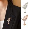 Cocktail Cup Shape Brooch for Women - Shining Rhinestone Alloy Pin, Clothing Bags Backpacks Jackets Hat Badge, Jewelry DIY Accessories