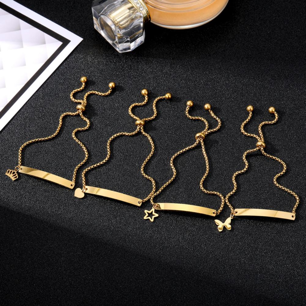 New Love Star Pendant Firm Bracelet Girl Cute Fashion Charm Luxury Simple Bracelet Exquisite Girl Gift Size Adjustment Bracelet