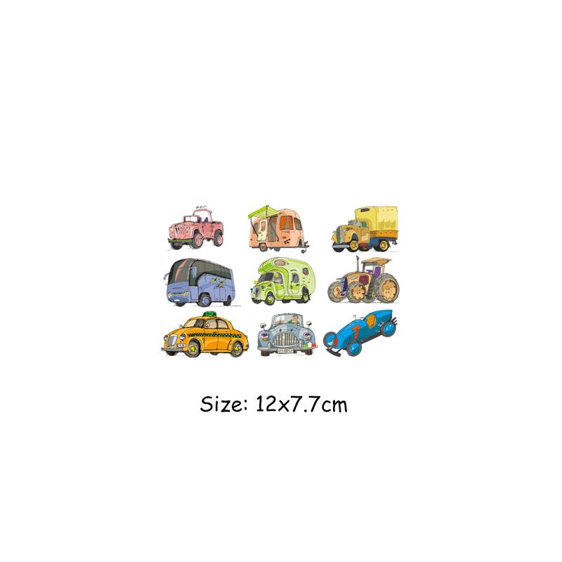 Нашивка с изображением машинок из мультфильма для одежды, детская футболка, наклейки, художественные ремесла, глажка одежды «сделай сам», аппликация, термоклейкая передача, утюг