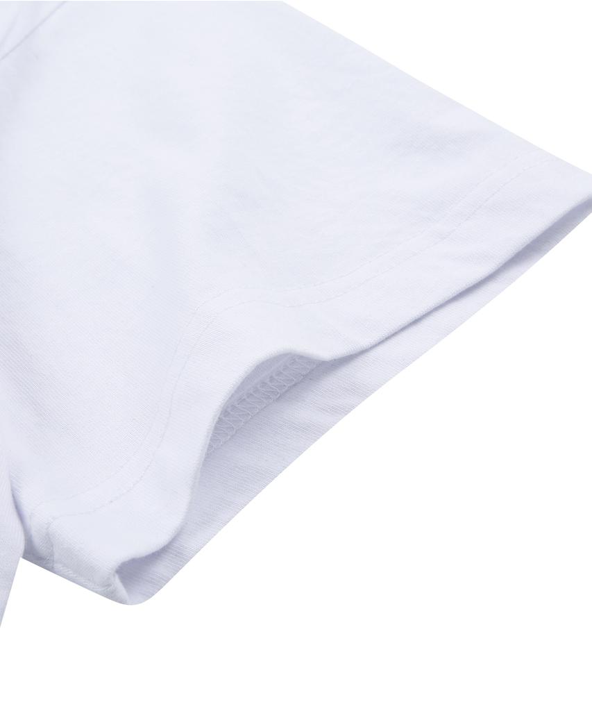 DOLPHIN WAVE APPAREL Белая футболка с коротким рукавом и многослойным арочным логотипом