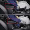 Universal Car Armrest Pad Cup Holder Black Leather Car Armrest Heightening Pad With USB Charging Cable Car Interior Accessories