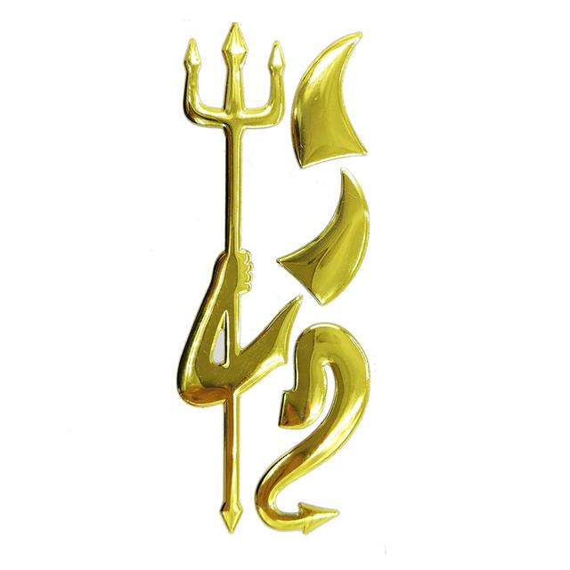 Прохладный дьявол 3D стикер автомобиля автостайлинг украшение наклейка мягкий ПВХ хромированная эмблема значок автомобиля логотип наклейка