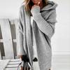 Autumn Women's Casual Loose Solid Color Hooded Sweater