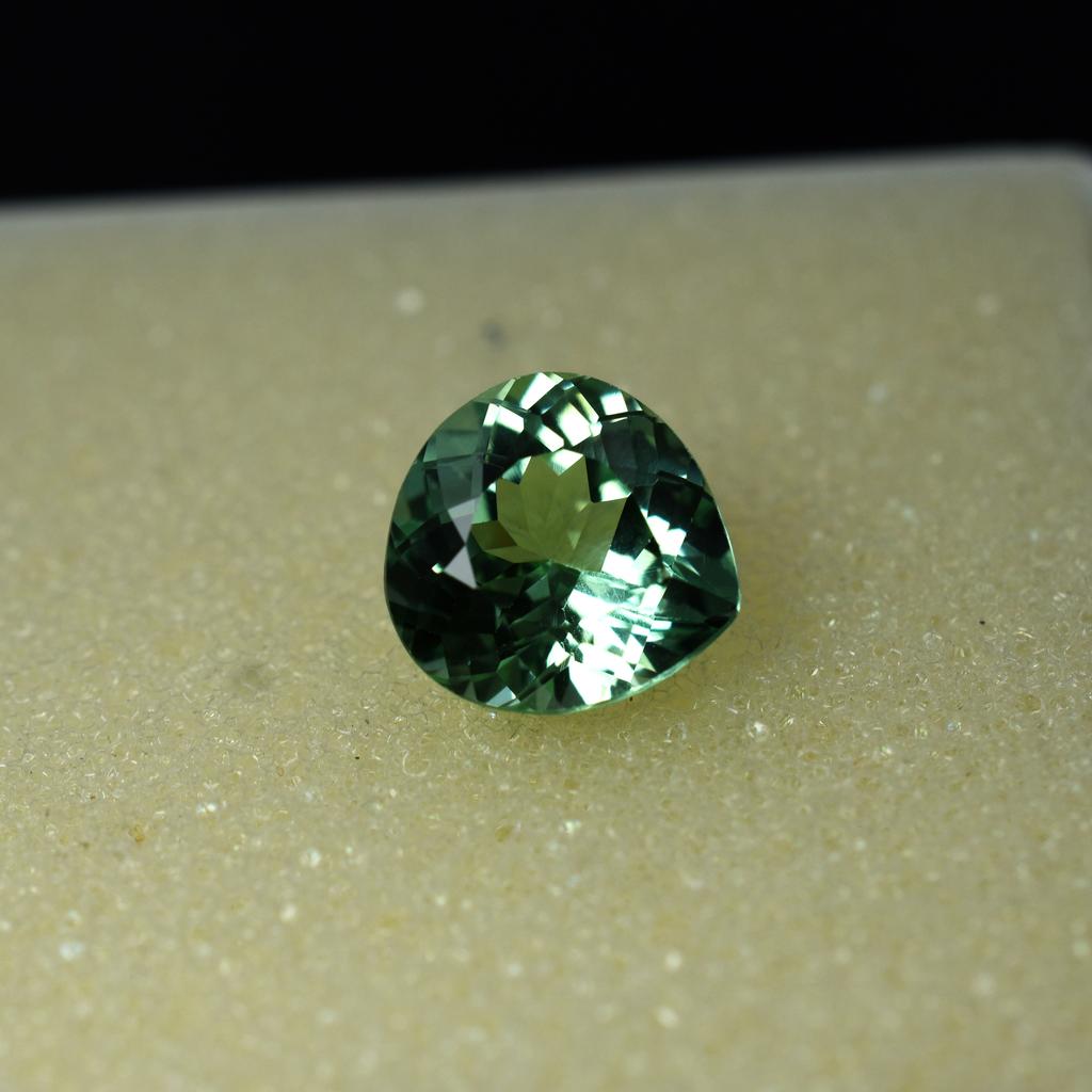 4.20 Ct Natural Bluish Green Sapphire Pear Stunning Montana Certified Gemstone