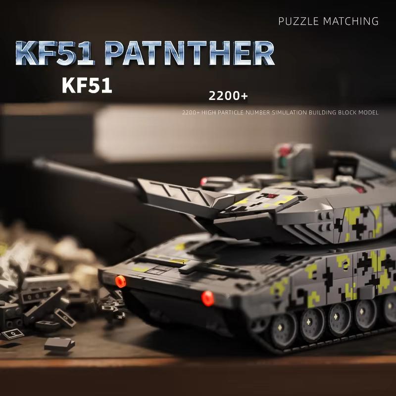 НОВЫЙ ОБТ KF51 Конструктор MOC Армейская бронемашина EMBT Кирпичная модель Вторая мировая война Военные игрушки Взрослый Мальчик Рождественские подарки