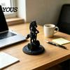 Статуэтка-орнамент "Ездок на самокате", Креативная 3D-печатная статуэтка животного, Ретро-арт-объект для выставки, Скульптура с устойчивым основанием для кабинета